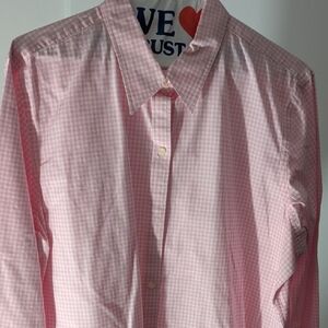 American Living Light Pink Gingham Women's Button Down Shirt